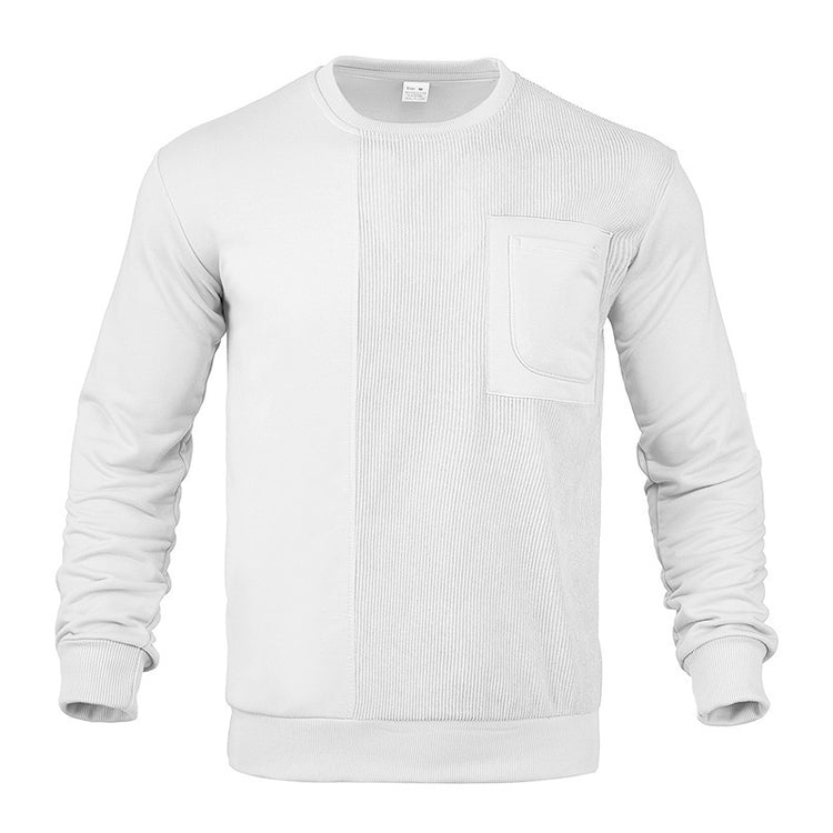 Patchwork Round Neck Men's Casual Sweatshirt