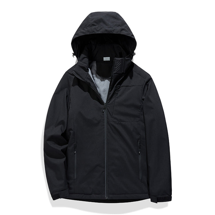 Single Layer Fleece-lined Shell Jacket Windproof Waterproof Antifouling