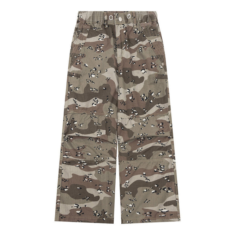 Camouflage Trousers Men Sports Straight Pants