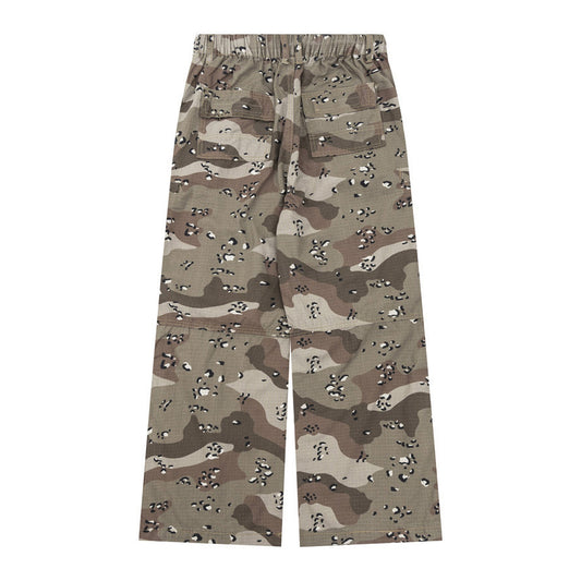 Camouflage Trousers Men Sports Straight Pants