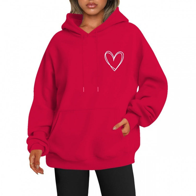 Korean Style Hooded Brushed Hoody Women's Casual