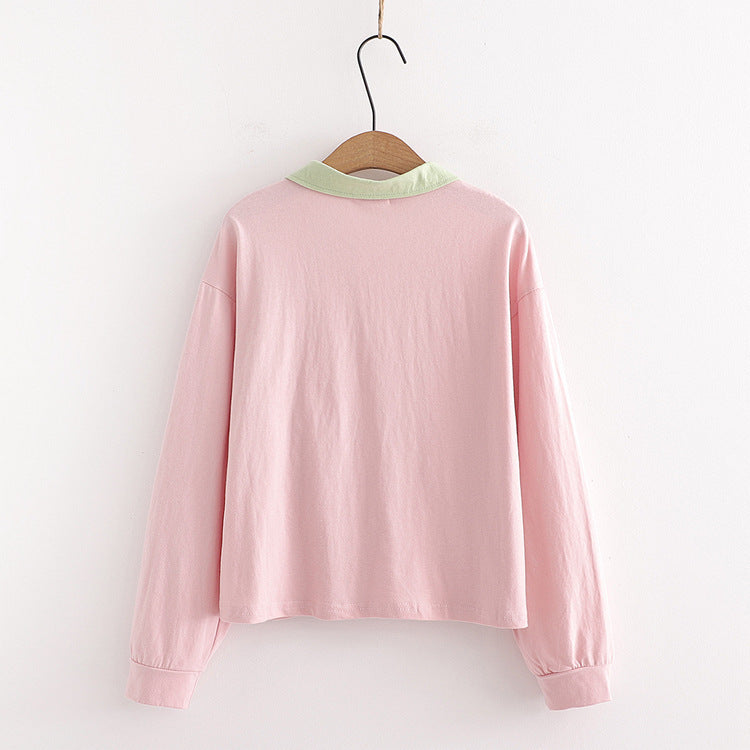 Irregular long sleeve T-shirt women