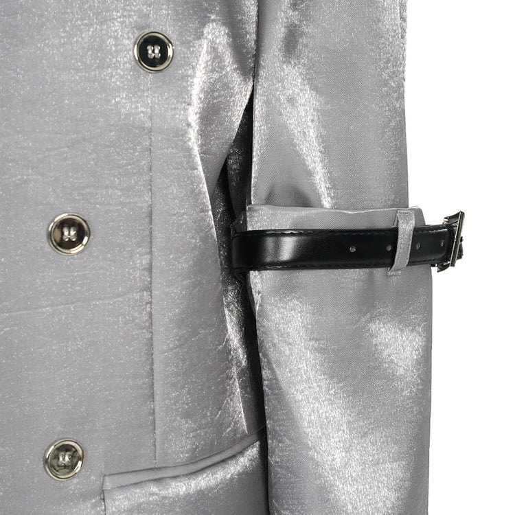 Loose Silver Sleeves Belt Personality Fashionable Jacket