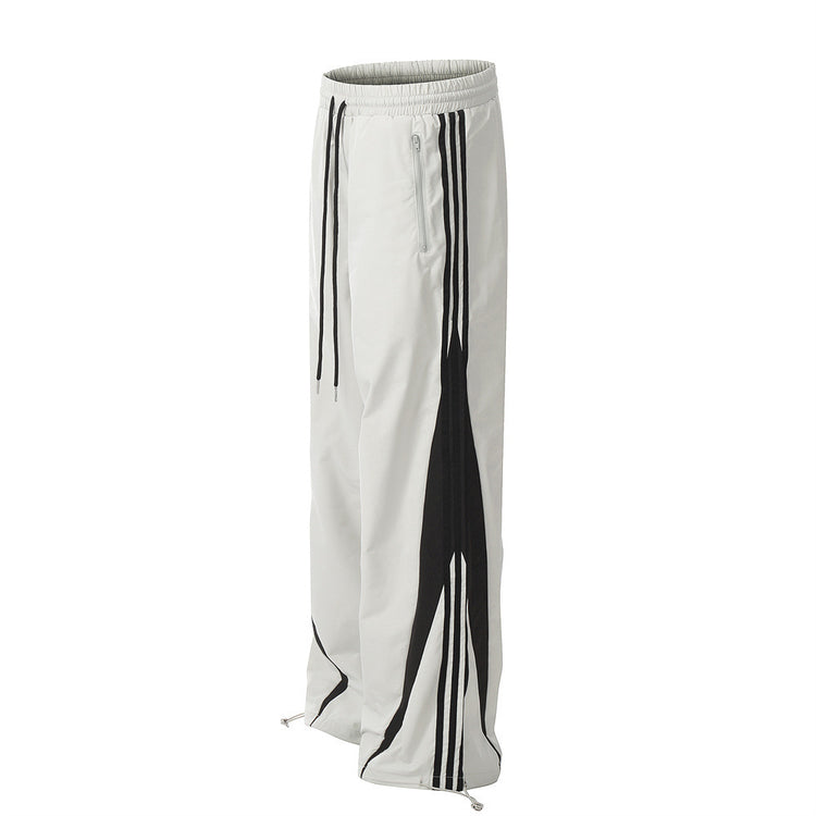 Stitching Sports Casual Straight Trousers Men