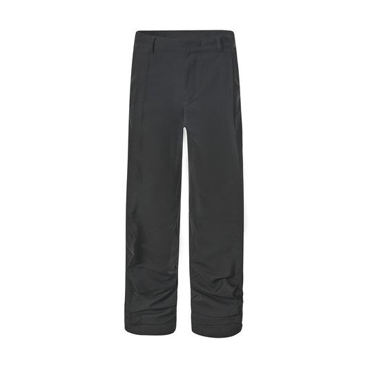 Solid Color Loose Straight Trousers Men