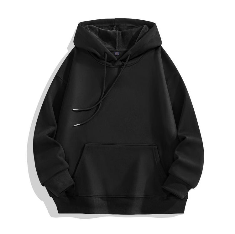 Heavy-duty Pure Cotton Hoodie With Plush Shoulder Loose Jacket