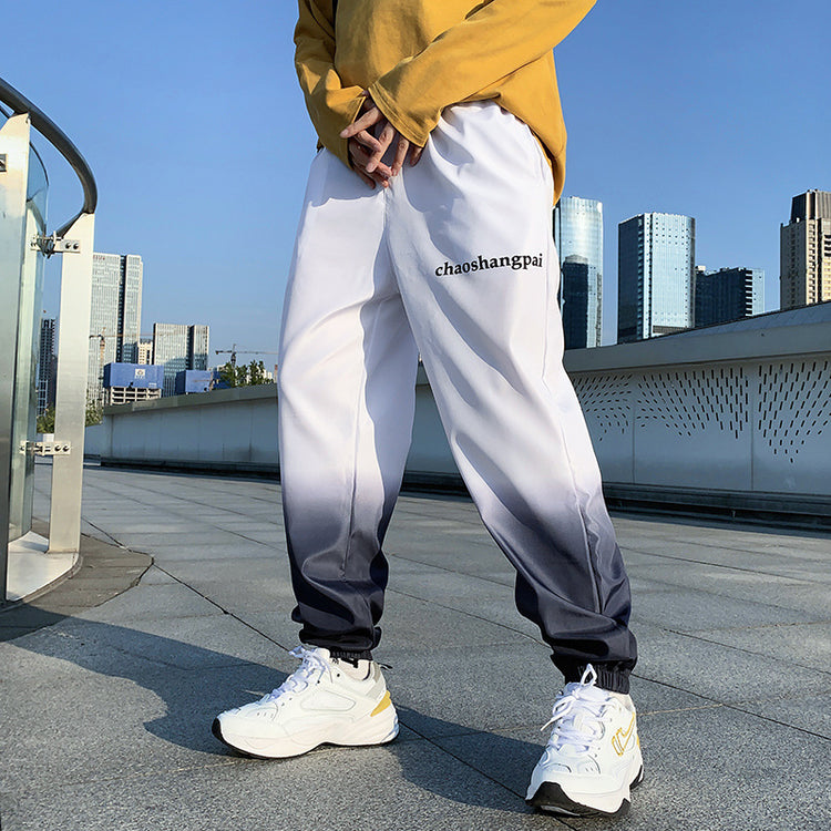 Trendy Gradient Color Trousers Men