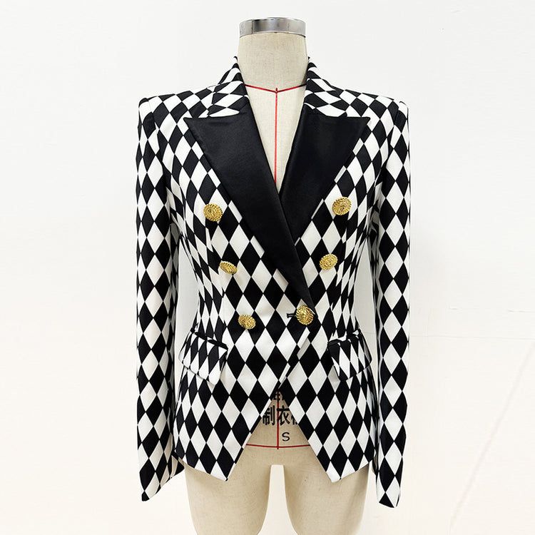 Women's Fashion Slim Double-breasted Blazer