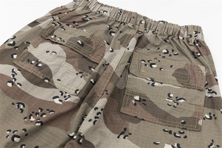 Camouflage Trousers Men Sports Straight Pants