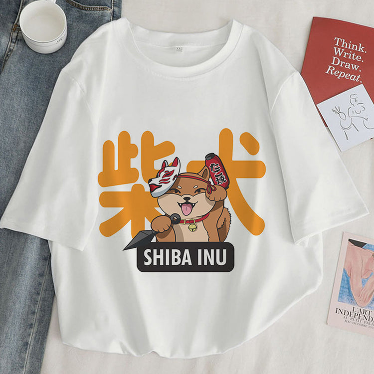 Cat Kawaii Cartoon Pattern T-shirt Women