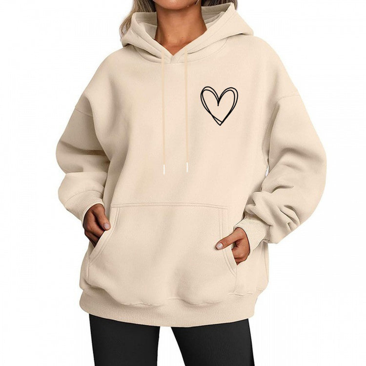 Korean Style Hooded Brushed Hoody Women's Casual