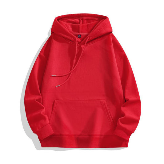 Heavy-duty Pure Cotton Hoodie With Plush Shoulder Loose Jacket