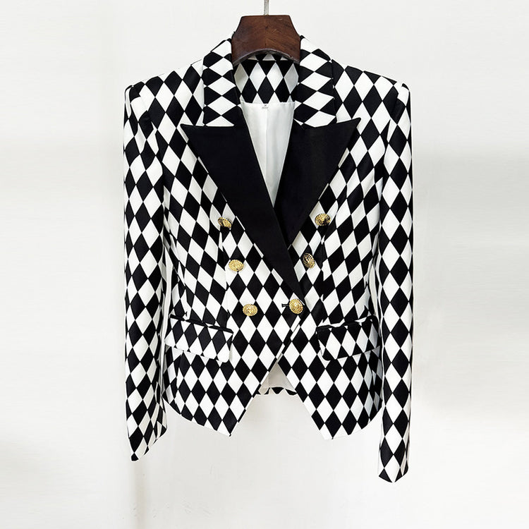 Women's Fashion Slim Double-breasted Blazer