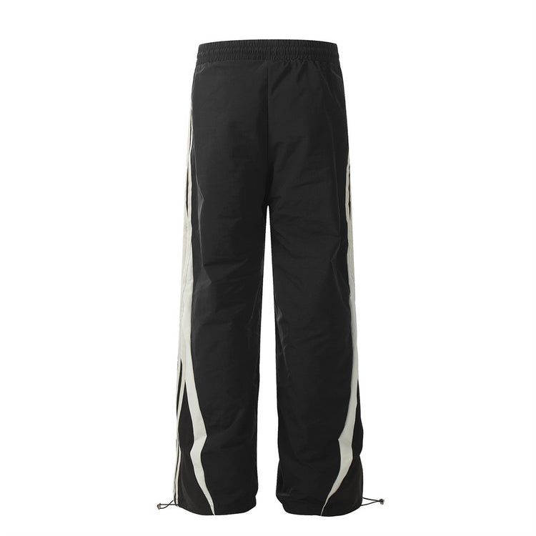 Stitching Sports Casual Straight Trousers Men